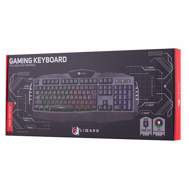 Teclados y Mouses - X-Lizzard - Teclado Gamer RGB en español USB
