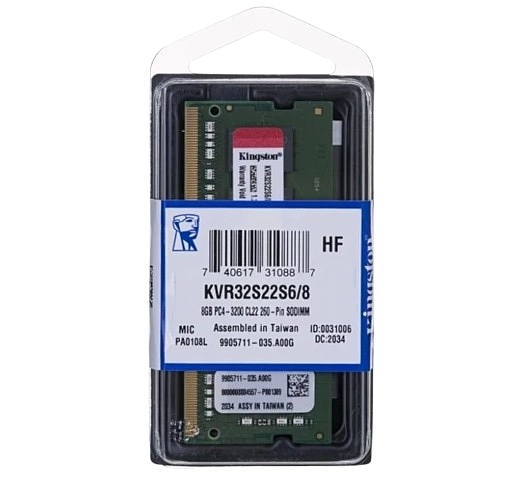 Memorias RAM - Kingston - DDR4 8GB 3200Mhz Notebook